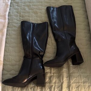 Mix No. 6 Glossy Black Heeled Boots